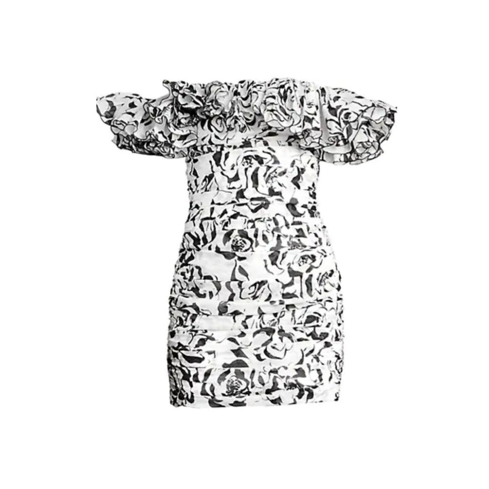 Alexandre Vauthier - Floral Cotton Off-The-Shoulder Dress - FR 40